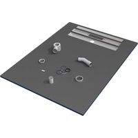 120 x 90 x 3 cm Duschwanne, Fliesen bereit, mit Siphon Duschwanne, VALSTORM © 2