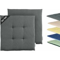 TOM TAILOR Coussins d'assise d'extérieur DOVE CHAIRPAD - Lot de 2 40x40 cm, gris