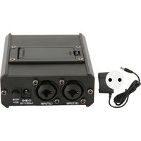 Kompakter 2-Kanal-Kopfhörerverstärker für Studio- und Bühneneinsatz, 100–240-V-Netzteil, EU-Stecker