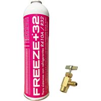 FREEZE +32 350g Sustituto Ecológico R32 y R410A Incluye Válvula de Servicio Gas Orgánico de Alta Eficiencia y Ahorro