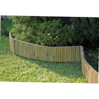 Bordure en bambou massif 120 x 30 cm – Résistante aux intempéries – Pour délimiter jardins et allées – Installation facile – Windhager