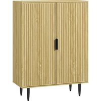 Scarpiera Salvaspazio per 15 Paia di Scarpe con 4 Ripiani Regolabili 80x38x110cm Rovere