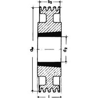 Puleggia per cinghia trapezoidale 2 gole Z o SPZ diametro 228 mm per bussola taperlock 2012 UNIVERSALE 224Z2TL