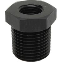 Adaptador reductor NPT macho de 1/4 pulg. a NPT hembra de 1/8 pulg., color negro, accesorio para automóvil.