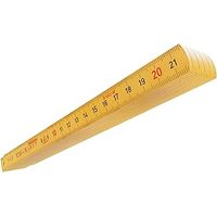 Gelber Fiberglas-Faltmesser 2 m x 15 mm HULTAFORS