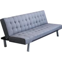 Divano letto 3 posti imbottito salvaspazio con sistema click clak Grigio Scuro Eclipse
