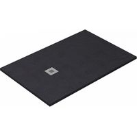 Plato de ducha Ardesia extraplano y antideslizante gel coat GRAFITO Valvula incluida 100X100 Ral 7015