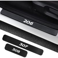 (2008) Autocollants de seuil de porte pour Peugeot 307,206,308,407,3008,508,301,408,607,4008,5008 accessoires de tuning autocollants en carbone