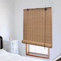Vidaxl – Store enrouleur bambou 100x220 cm – Système d'attache cordon tissé – Filtre la lumière – Idéal pour intérieur moderne