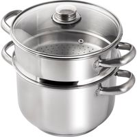 Abert pentola vaporiera couscoussiera cm 22 set 3 pezzi
