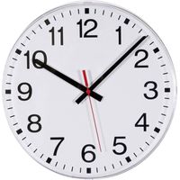 Eurotime 55000 Reloj de Pared Radiocontrolado Blanco 30 cm