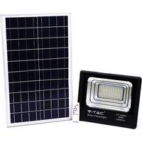 V-TAC VT-100W 100W LED Solarscheinwerfer mit IR-Fernbedienung neutralweiß 4000K Schwarzer Körper IP65 - 8576
