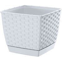 MACETA CUADRADA RATOLLA - BLANCA - PP-DRLK190B