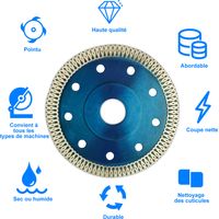 Disco Diamantato 125mm x 22,23 x H10 mm, Ultrixe, 1,2 mm extra fine, Disco Diamantato Gres Porcellanato Extra Sottile, Dischi Diamantati per Gres Porcellanato, Ceramica, Marmo