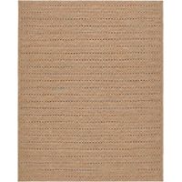 JUTA LOOK LIGNES - Tapis extérieur intérieur aspect jute beige multicolore 160x230