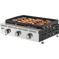 Grille Ă gaz portable de table noire avec bac Ă graisse
