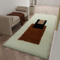 Tapis en laine Casablanca - Tapis en laine - 200x80cm, Rectangular - 100% Laine vierge - Tufté main - Colorée