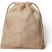 Sac en toile de jute avec cordon - 18 x 21 cm