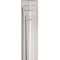Profilé de protection d'angle L.1000mm hauteur d'aile 20x20mm VA 1.4301 grain 320 brossé
