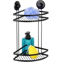 Carrello doccia bathroom solutions nero 25 x 18 x 37 cm metallo