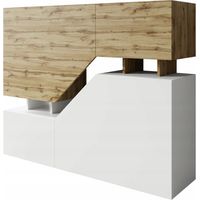 DOPPELTE Kommode für das Wohnzimmer, Weißeiche Wotan
