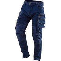 Pantaloni da lavoro in denim, ginocchia rinforzate, taglia XS