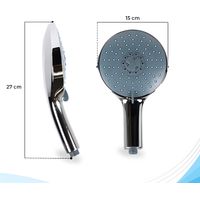 Pomme de douche 150mm & raccord 3/4 pouce 7 jets, flexible 1,5m