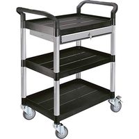 Servierwagen aus PP und Aluminium - 3 Platten - 1 Schublade - 600 x 400 mm - S2T