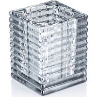 Bougeoir Cube Smoke Grey 7,5 x 7,5 cm verre YUYU - Was Germany