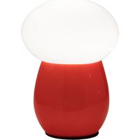 Lampe De Table Freddy En Verre Soufflé Rouge, Douille E27 40W, Interrupteur Intégré, Design Élégant Et Moderne - Collection Freddy