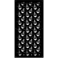 ANCHOR - Panneau ajouré en PVC - Brise-soleil - Couleur : noir - Dimension : 50x150 cm
