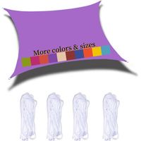 Voile D'ombrage Rectangulaire 6x6m Imperméable PES Toile Ombrage 98% UV Protection pour Jardin Terrasse Balcon Piscine Fête Extérieur, Violet