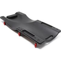 Wiltec – Chariot de visite mécanicien 90 x 40 x 14 cm – Capacité 180 kg – Roulettes pivotantes – Appui-tête amovible – Ergonomique pour garage auto
