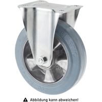 Rollcart Schwerlast Elastik-Bockrolle Ø200x50mm in blaugrau mit 400kg Tragkraft und Guss-Felge