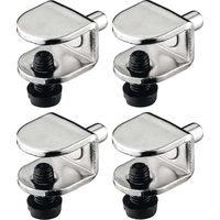 Cyclingcolors – Lot de 4 taquets en acier pour tablette verre 8mm à 9mm – Vis de sécurité – Support pour placard meuble étagère armoire