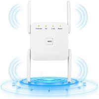 Répéteur WiFi AC1200 - Amplificateur WiFi avec Port Ethernet, Bouton WPS, Installation Facile, Compatible avec Box Internet