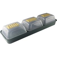 Rapid Grow Window Mini-Gewächshäuser mit Fensterkasten, 3er-Set, Grün/Transparent NORTENE