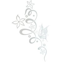 Stickers Dépoli - Fleurs Papillons - 197x313 cm