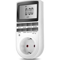 Spina digitale programmabile Maxcio, timer settimanale LCD 12/24/7 giorni, risparmio energetico per elettrodomestici