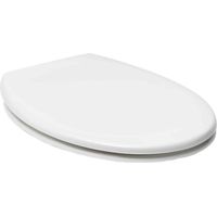 Universal-WC-Sitz mit SoftClose-Soft-Close-Funktion aus Duroplast, verdeckte Befestigungen, weiß (EASY2233)