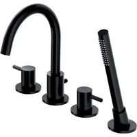 OMNIRES Y - Mitigeur pour rebord de baignoire, installation à 4 trous, noir Y1232BL