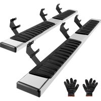 Mophorn 2 estribos de 6.5 pulgadas compatibles con Ford F150-Crew Cab 2015-2023/Ford F-250 F-350 Super Duty Crew Cab 2015-2023, barras laterales de acero inoxidable 201, capacidad de carga 500 libras