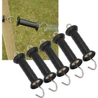 Trywise poignée Grande pour Portail clôture électrique avec Crochet pour Ruban ou Corde pour clôture pâturages,5pcs