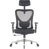 CLOUVOU Ergonomic Office Chair – CleverSeat – Gaming Chair for Adults – with Orthopedic Back Cushion – Black – up to 150 kg