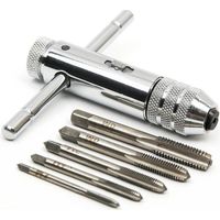 Ratelsleutel Mit T-griff - Verstellbar - Für Gewindebohrer M3 Bis M8 - Für Metall Aluminium Kunststoff Holz - 1 Stück