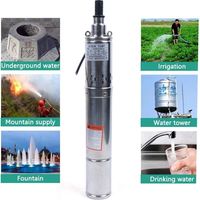 Pompe de Puits Profond 500W 100M Pompe Immergée en acier inoxydable - Débit de 2 m³/H