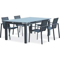 ALU-MIAMI - Set da pranzo da giardino 4 posti in alluminio - DCB GARDEN