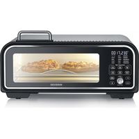 Severin Serico Elektro Pizzaofen mit Display, mit Pizzastein, Timerfunktion Schwarz