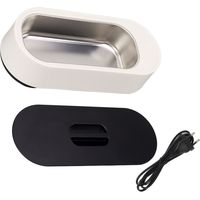 Machine de nettoyage de lunettes en acier inoxydable ABS, mini machine portable de nettoyage de bijoux, montres et pinceaux de maquillage, prise UE 250 V