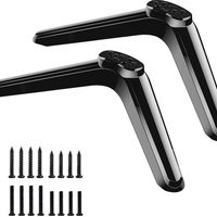 Universel Support TV pour TCL Roku 32-55 Pouces Noir avec vis Pieds de Table Compatible avec la Plupart des téléviseurs intelligents, Montage de Remplacement Facile
